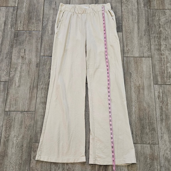 Talentless Women's French Terry Lounge Pants Size L Casual Lounge Comfort Cream - Picture 4 of 11